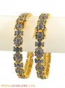 Click here to View - 22Kt Gold Bangles With Sapphire 