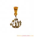 22K Fancy Small Rhodium CZ Pendant  - Click here to buy online - 195 only..