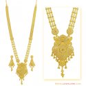 Click here to View - 22K Two Tone Patta Necklace Set 