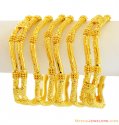 22K Gold Filigree Bangles Set(6 Pc) - Click here to buy online - 5,997 only..