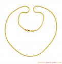 Foxtail Chain (22 inches) 22K Gold 