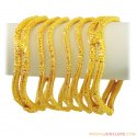 22K Gold Filigree Bangles Set(6 Pc) - Click here to buy online - 6,108 only..