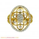 Click here to View - 22K Cz Fancy Gold Ring 