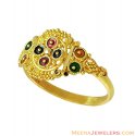 Click here to View - Gold Meenakari Indian Ring 22K 