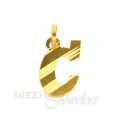 22Kt Initial Pendant (C) - Click here to buy online - 178 only..