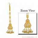 22k Gold Stones Bridal Tikka - Click here to buy online - 1,483 only..