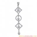 18K White Gold Fancy Pendant - Click here to buy online - 1,185 only..