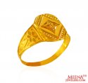 22 Kt Gold Mens Initial  Ring - Click here to buy online - 261 only..