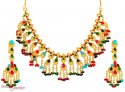 Click here to View - 22Kt Gold Navratan Set 