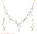 Diamond Necklace Set (18 K Gold) - Click here to buy online - 10,687 only..