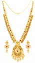 22K Gold Temple Necklace Set 2 in 1 - Click here to buy online - 10,601 only..
