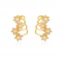 Designer Pearl Cz Earrings 22k  - Click here to buy online - 653 only..