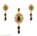 Click here to View - Indian Kundan Pendant Set (22K) 