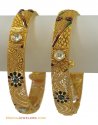 Click here to View - 22K Gold Antique Kundan Bangles 