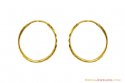Click here to View - 22K Yellow Gold  Plain Hoops 