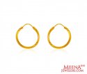 22 kt Gold Hoop Earrings - Click here to buy online - 510 only..
