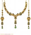 22K Gold Antique Necklace Set - Click here to buy online - 4,670 only..