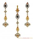 Indian Pendant Set (22K Gold) - Click here to buy online - 1,847 only..