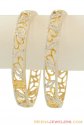 18K Designer Diamond Bangles(2 pcs) - Click here to buy online - 15,586 only..
