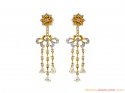 Floral Designed Two Tone Earrings  - Click here to buy online - 1,817 only..
