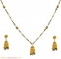 Click here to View - Gold Mangalsutra and Earrings Set 