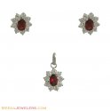 Click here to View - Gold Pendant And Earrings Set 