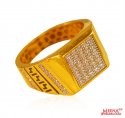22K Mens CZ Stones Ring - Click here to buy online - 897 only..