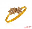 22KT Gold CZ Ring - Click here to buy online - 281 only..