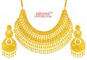 22Kt Gold Necklace Earring Set - Click here to buy online - 13,129 only..