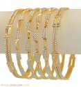 Click here to View - Rhodium Bangles Set(6 Pcs)(22k) 