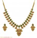 Click here to View - 22K Fancy Ruby  Emerald Diamond Set 