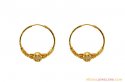 Click here to View - 22k Gold  CZ Hoop Earrings 