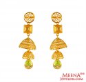 22kGold layered Chandelier Earrings - Click here to buy online - 1,164 only..