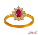 22Kt Gold Cubic Zircon Ring - Click here to buy online - 294 only..