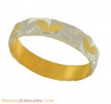 Two Tone Wedding band (22Kt) - Click here to buy online - 453 only..