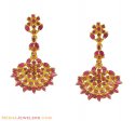 Click here to View - Precious Ruby Earrings (22K Gold) 
