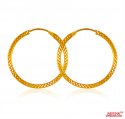 22 Kt Gold Hoop Earrings - Click here to buy online - 450 only..