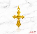 22Kt Gold Cross Pendant  - Click here to buy online - 255 only..