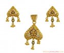 Gold Heart Pendant Set (22 karat) - Click here to buy online - 778 only..