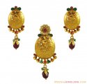 Click here to View - Gold Antique Pendant Set (22K) 