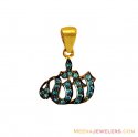 22K Cz Studded Allah Pendant - Click here to buy online - 229 only..