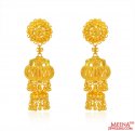 22K Gold Jhumka Earrings - Click here to buy online - 2,429 only..