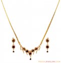 Diamond,Tourmaline Necklace Set (18k) - Click here to buy online - 6,147 only..