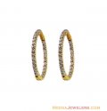 Click here to View - 22k CZ Studded Gold Hoops 