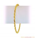 22K Fancy Gold Bangle (1 Pc) - Click here to buy online - 857 only..