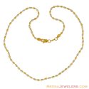 22k 2 Tone Rice Chain (16 Inch) - Click here to buy online - 637 only..