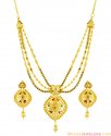 Layered Meenakari Necklace Set 22K - Click here to buy online - 3,123 only..