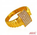 22 Kt Gold CZ Mens Ring - Click here to buy online - 649 only..
