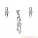 Click here to View - 18K White Gold Fancy Pendant Set 