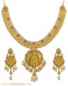 Click here to View - 22k Gold Temple Necklace Set 